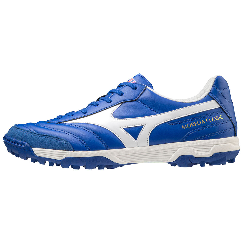 Mizuno Morelia Sala Classic TF - Erkek Futbol Ayakkabısı - Mavi/Beyaz Türkiye (TEJGDS-294)